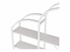 ModernLuxe Librería|Librería moderna de metal 170×26×190 cm - forma de nube - 5 niveles de almacenamiento -