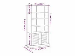 Librería VIGO madera maciza de pino 85x35x170 cm^vidaxl New