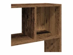 Librería/Separador de ambientes madera vieja 105x24x102 cm Marru00f3n Outlet