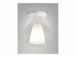 Aplique Para Pared|Lila - Lámpara de techo redonda d.20cm Fabas Luce - Lámpara de pared con bombilla LED E27 MAX 40W -
