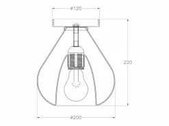 Aplique Para Pared|Lila - Lámpara de techo redonda d.20cm Fabas Luce - Lámpara de pared con bombilla LED E27 MAX 40W -