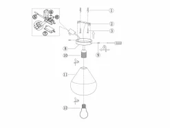 Aplique Para Pared|Lila - Lámpara de techo redonda d.20cm Fabas Luce - Lámpara de pared con bombilla LED E27 MAX 40W -