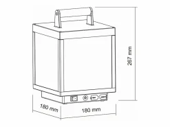 Linterna solar con visera LED de 3,5 W, funciona con pilas, IP54 Corten^ Online