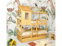 Litera + cama de arrastre madera pino 90x190/90x190cm^ Clearance