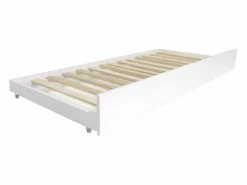 Litera + cama de arrastre madera 90x190/90x190cm Blanco Clearance