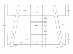 Litera 90 x 190 cm blanco y natural + colchón - CORODELA^Vente-unique Online