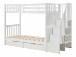 Litera 90 x 190 cm con cajones pino y MDF - ZILENI^Vente-unique Online