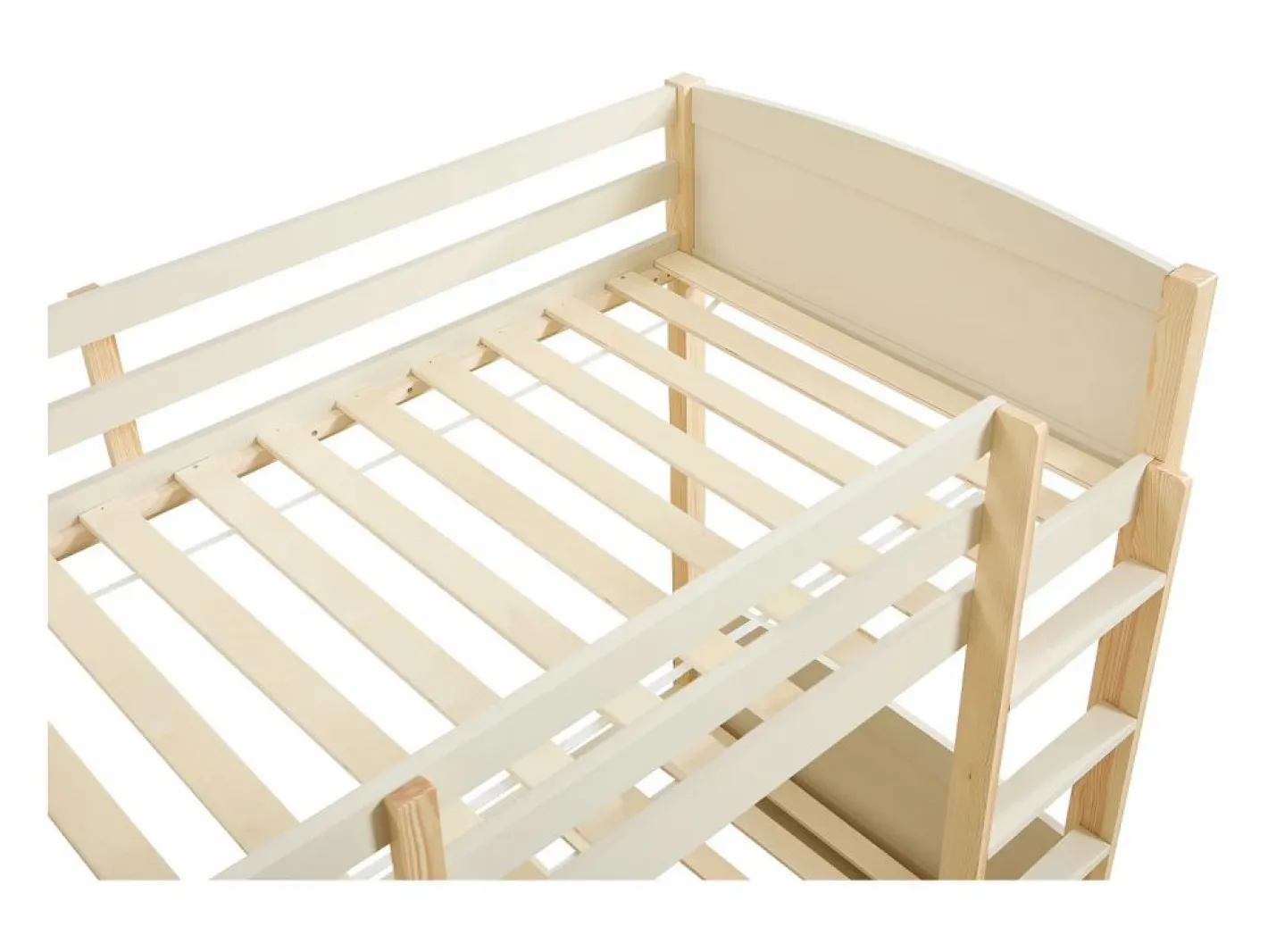 Litera 2 x 90 x 200 cm 2 cajones y natural + colchón - LIMODARA^Vente-unique Best