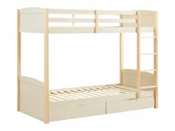Litera 2 x 90 x 200 cm 2 cajones pino y MDF y natural - LIMODARA^Vente-unique Outlet
