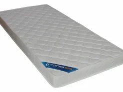 Vente-unique Cama Litera|Litera 2 x 90 x 200 cm 2 cajones azul, blanco y natural + colchón - TINOLI