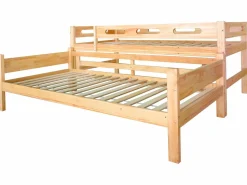 Litera - 2x90x200 cm - estructura de pino - somier incluido - color natural^Merax Clearance