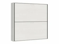 Les Tendances Cama Abatible|Litera abatible horizontal blanca para 2 personas 85x185 cm Bounto-2 colchones 85x185cm