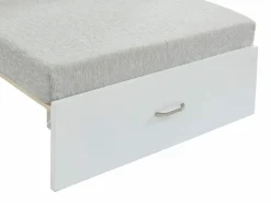 Litera alta 90 x 200 cm escritorio, sofá y almacenamiento de pino y MDF + colchón - GOLIATH^Vente-unique Best