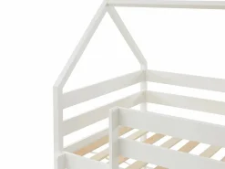 Vente-unique Cama Montessori|Cama Con Almacenaje|Litera cabaña con compartimentos 2 x 90 x 190 cm de madera de pino - CHORI