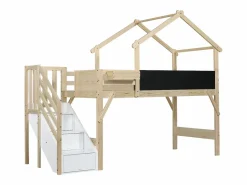 Cama Montessori|Litera de 90 x 200 cm - pino - y natural - colchón no incluido