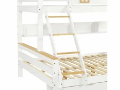 Litera de madera 90x200cm + 140x200cm - con escalera y 2 cajones - y Natural^ModernLuxe New