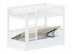 Litera infantil 90×200 cm - Madera maciza - Cama con almacenamiento inferior - (colchón no incluido)^ModernLuxe Discount