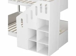 Litera infantil - 2x90x200 cm - con taquilla y barandilla - (sin colchón)^ModernLuxe Hot