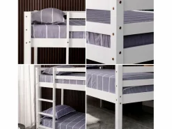 Happy Garden Litera infantil 190x90 cm blanca AMBRE Blanco Outlet