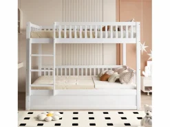Hauss Spole Litera infantil 90x200cm, blanca, con almacenaje hidráulico, estructura de cama incluida (sin colchón) Blanco Clearance