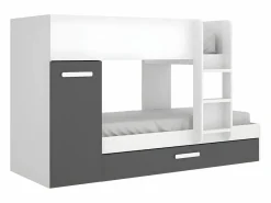 Vente-unique Litera nido 3 x 90 x 190 cm armario de compartimentos blanco y antracita. ANTHONY Gris antracita / Blanco New