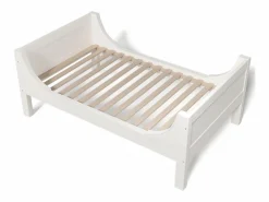 Litera separable 90x200 cm con escalera y somier de láminas, blanca - sin colchón^OKWISH Clearance