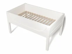 Litera separable 90x200 cm con escalera y somier de láminas, blanca - sin colchón^OKWISH Clearance