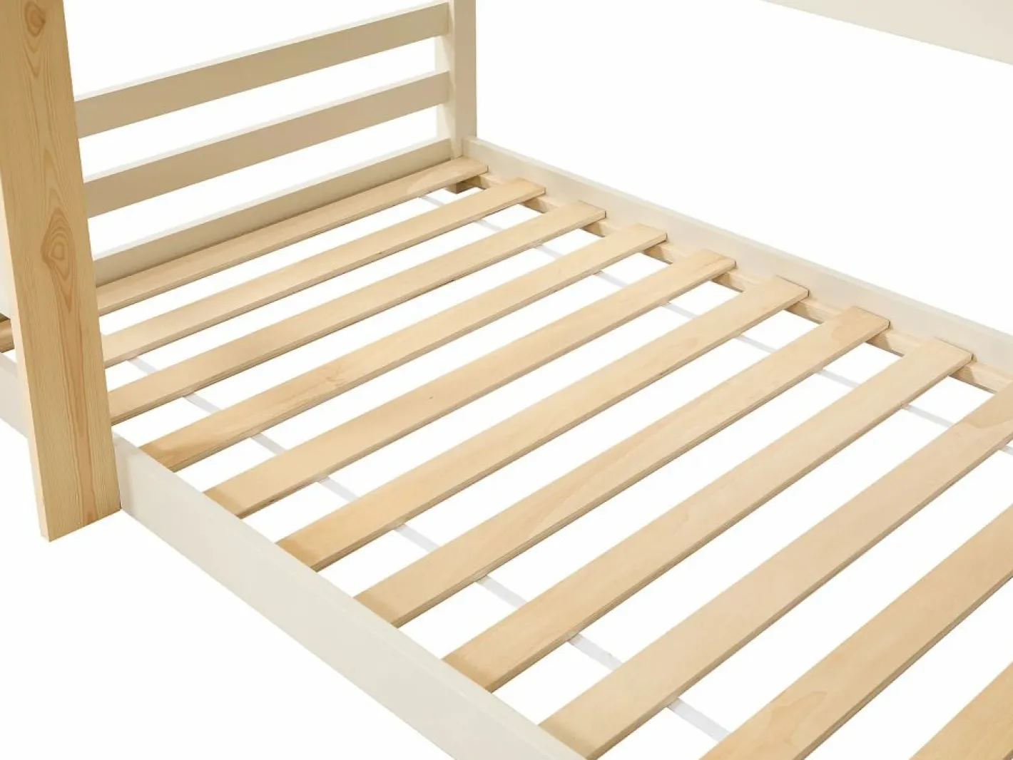 Vente-unique Cama Litera|Litera triple 3 x 90 x 200 cm madera de pino y natural - VAGAR