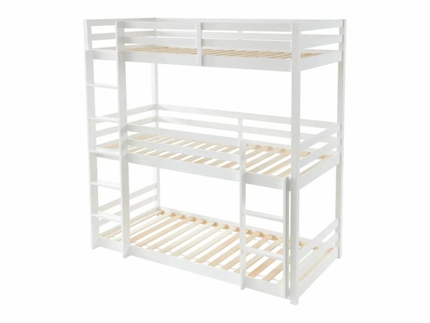 Vente-unique Litera triple 3 x 90 x 200 cm madera de pino - VAGAR Blanco