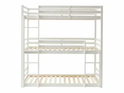 Vente-unique Litera triple 3 x 90 x 200 cm madera de pino - VAGAR Blanco