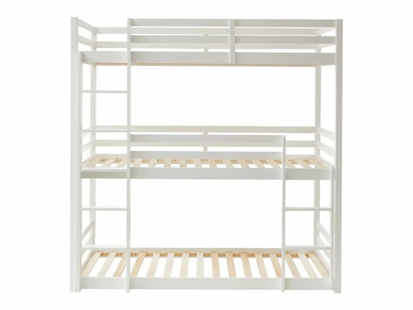 Vente-unique Litera triple 3 x 90 x 200 cm madera de pino - VAGAR Blanco