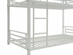 Vente-unique Cama Litera|Litera triple 3 x 90 x 190 cm metal + colchón - ELOUAN III