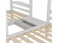 Litera 90x200 cm - 3 plazas - escalera con almacenamiento - con 4 cajones - con barandilla -^ModernLuxe Discount