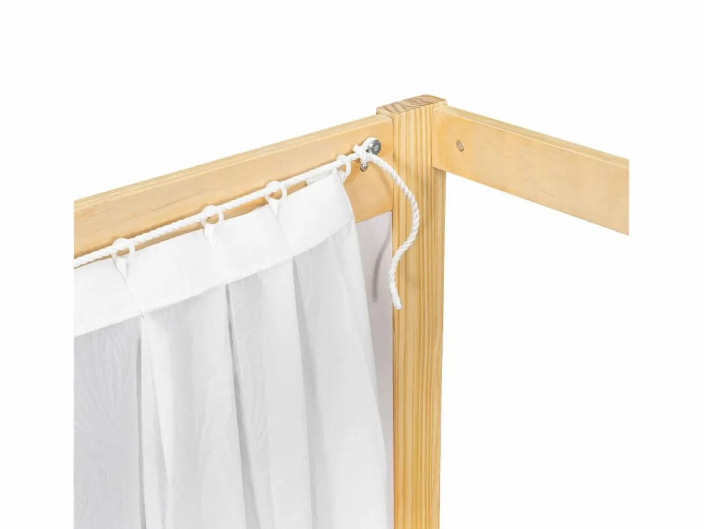 Litera 160x200cm cama infantil moderna con almacenamiento y escalera madera y MDF para habitación y natural (Sin colchón) Blanco Outlet