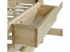 Cama Montessori|Litera 90x200cm tablero para pintar estilo casita escalera con almacenaje madera blanco y natural para habitación infantil (Sin colchón)