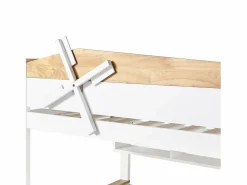 ModernLuxe Litera 90x200cm y 140x200cm - con escalera, estantes y 2 cajones - madera de pino y MDF - Blanco Online