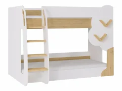 Literas 2 x 90 x 190 cm en blanco y natural + colchones - PILATI^Vente-unique Hot