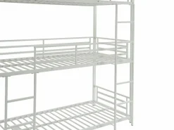 Vente-unique Literas triples 3 x 90 x 190 cm metal - ELOUAN III Blanco Best