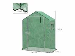 Lámina de recambio para invernadero, protección UV, puertas y ventanas enrollables, plástico, (140x73x190 cm) Verde Sale
