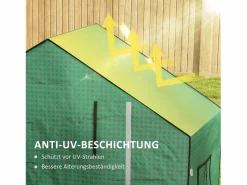 Lámina de recambio para invernadero, protección UV, puertas y ventanas enrollables, plástico, (140x73x190 cm) Verde Sale