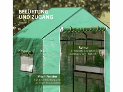 Lámina de recambio para invernadero, protección UV, puertas y ventanas enrollables, plástico, (140x73x190 cm) Verde Sale
