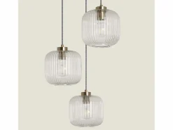 Ledkia Lámpara Suspendida|Lámpara Colgante Cristal Tri Wilde Transparente
