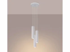 Lámpara Colgante Karbon Minimalista De Aluminio - 3 Fuentes Luminosas - L.19,5 X A.108 Cm -^Sollux Lighting Sale