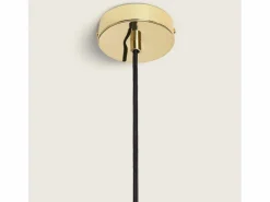 Ledkia Lámpara Colgante Metal y Cristal Baudelaire Rosa Multicolor New