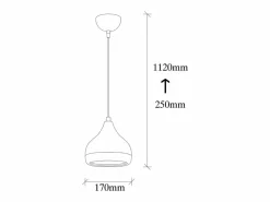 Concept-Usine Lámpara Suspendida|Lámpara colgante negra y cobriza MAYA - Diseño elegante y moderno