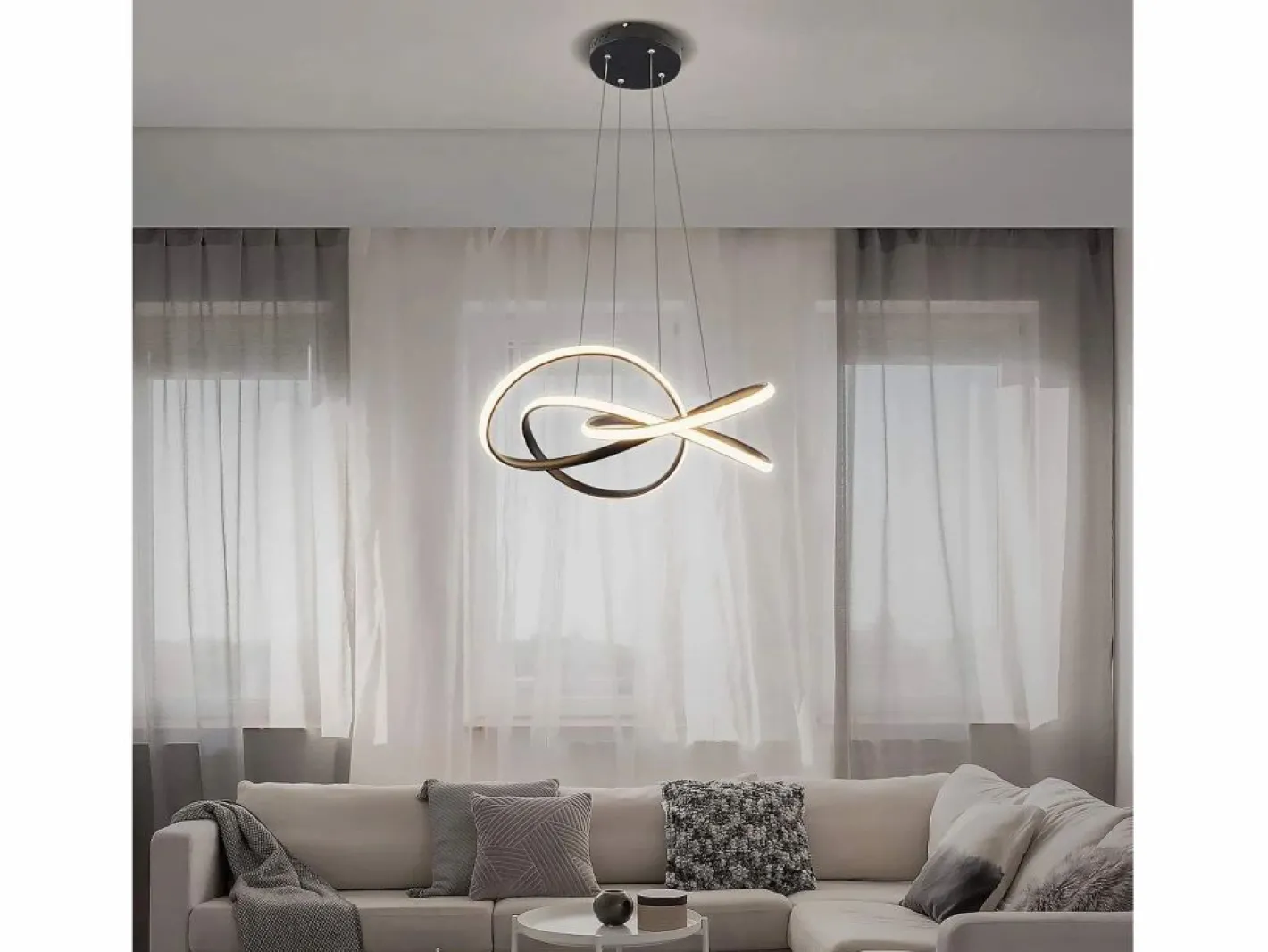 NETTLIFE Lámpara Suspendida|Lámpara colgante Vintage Negra de 5 luces, altura ajustable, casquillo E27, 62 W, estilo industrial retro.
