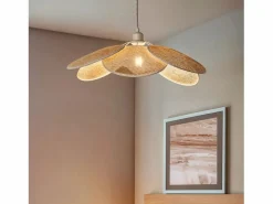 Ledkia Lámpara Suspendida|Lámpara Colgante Ratán Nirvana Trenzado Natural