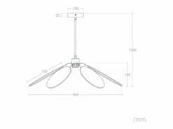 Ledkia Lámpara Suspendida|Lámpara Colgante Ratán Nirvana Trenzado Natural
