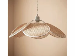 Ledkia Lámpara Suspendida|Lámpara Colgante Ratán Nirvana Trenzado Negro