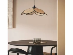 Ledkia Lámpara Suspendida|Lámpara Colgante Ratán Nirvana Trenzado Negro